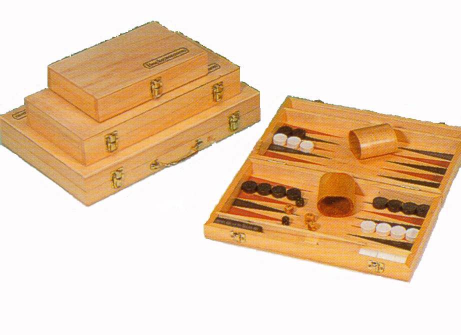wooden backgammon set