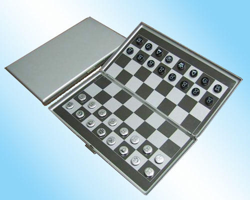 aluminum magnetic chess set
