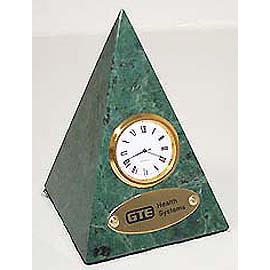 Green Marble Pyramid Table clock, watch clock, paperweight (Marbre vert Pyramid Horloge de la table, horloge montre, presse-papiers)