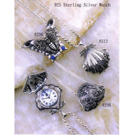 925 Sterling Silver Pendent Watch