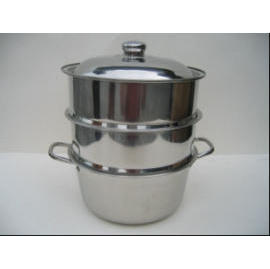 multiple food steamer, kitchenware, cookware, stainless (multiple food steamer, kitchenware, cookware, stainless)