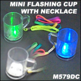 MINI FLASHING CUP WITH NECKLACE STRAP (MINI FLASHING CUP WITH NECKLACE STRAP)