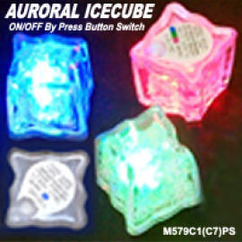 AURORAL ICECUBE(ON/OFF BY PRESS BUTTON SWITCH) (AURORALE ICECUBE (ON / OFF TOUCHE PAR LA PRESSE SWITCH))