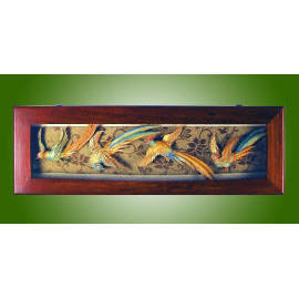 *New Wood carving & painting plaque (*New Wood carving & painting plaque)