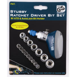 17 Pcs Stubby Ratchet Driver Bit Set w/ ATD & AutoLock Bit Holder (17 Pcs Stubby Ratchet Driver Bit Set w/ ATD & AutoLock Bit Holder)