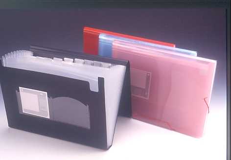 EXPANDING FILE 13P , A4 ; WITH ELASTIC BAND & 2 FLOPPY DISK POCKET