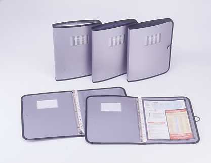 3/4`` 3 ``0`` RING BINDER , LETTER ; WITH SEWING , METAL BUTTON & NAME CARD POCK