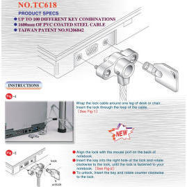 TC618 NOTEBOOK SECURITY LOCK (TC618 БЛОКНОТ Security Lock)