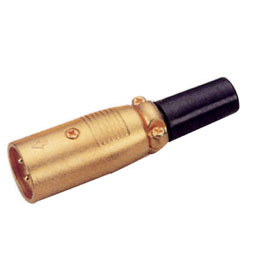 3 Pin Male Mic Gold Plated Connector (3 Pin Homme Mic connecteur plaqué or)