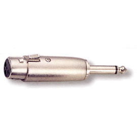 3 Pin Female Mic to 6.3ø Mono Plug Adaptor (3 Pin Female Mic to 6.3ø Mono Plug Adaptor)