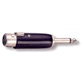 3 Pin-Buchse Mic zu 6.3ø Mono Plug Adapter Black (3 Pin-Buchse Mic zu 6.3ø Mono Plug Adapter Black)
