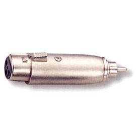 3 Pin Female Mic to RCA Plug Adaptor