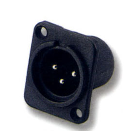 3 Pin Male Mic Black Plastic Connector (3 Pin Homme Mic en plastique noir du connecteur)