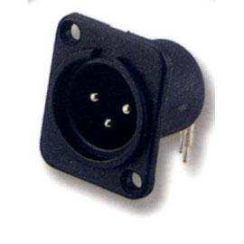 3 Pin Male Mic Right-Angled Type Black Plastic Connector (3 Pin Homme Mic à angle droit en plastique noir Type de connecteur)