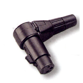 3 Pin Female Mic Right-Angled Black Connector (3 Pin Female Mic Right-Angled Black Connector)