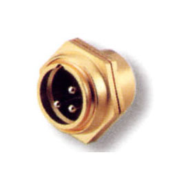 3 Pin Male Mic Chassis Mount Type Gold Plated Connector (3 Pin Male Mic Chassis Mount Type Gold Plated Connector)