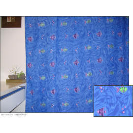 Polyester Shower Curtain - Tropical Fish (Polyester Shower Curtain - Tropical Fish)