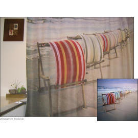 Polyester Shower Curtain - Deckchair (Polyester Shower Curtain - Deckchair)