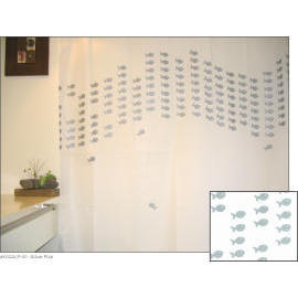 Polyester Shower Curtain - Silver Fish