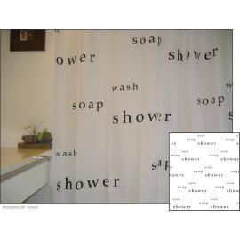 Polyester Shower Curtain - Words (Polyester Rideau de douche - Words)