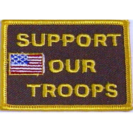 Embroidered Patch, badge, Emblem - Support our troops (Patch brodé, badge, emblème - Appuyons nos troupes)