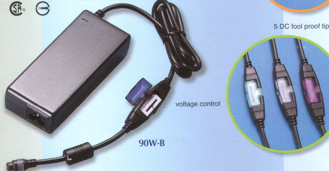 Universal voltages switching power supply for Notebook and Laptops
