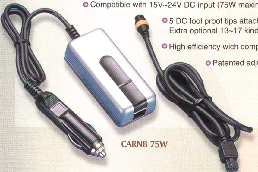 CAR USE SWITCHING POWER SUPPLY FOR NOTEBOOK AND LAPTOPS