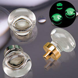 Laminous Glass Knobs in Moon Glow