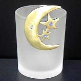 Moon & Stars Votive Candle Holder (Луну & Звезды поминальной свечи Организатор)