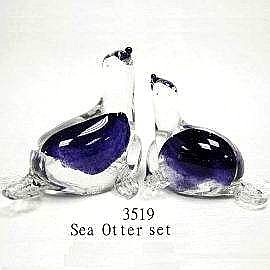 Handicraft Glass Otter Set 3519 (Artisanat verre Otter Set 3519)