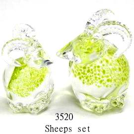 Handicraft Glass Sheep Set 3520 (Кустарный стекло Овцы Задать 3520)