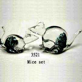 Handicraft Glass Mouse Set 3521 (Artisanat verre Mouse Set 3521)