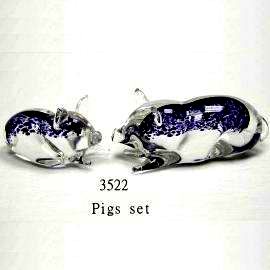 Handicraft Glass Pig Set 3522 (Кустарный стекло Pig Задать 3522)