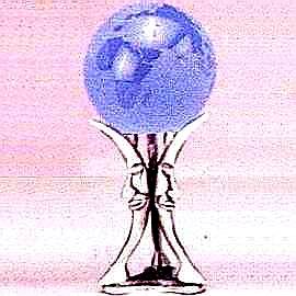 Handwerk Glas Globe W / Mond Stand-8519/3L (Handwerk Glas Globe W / Mond Stand-8519/3L)