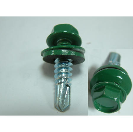 ROOFING SCREW--HWH SELF DRILLING SCREW WITH BONDED WASHER PAINTED (ROOFING SCREW--HWH SELF DRILLING SCREW WITH BONDED WASHER PAINTED)