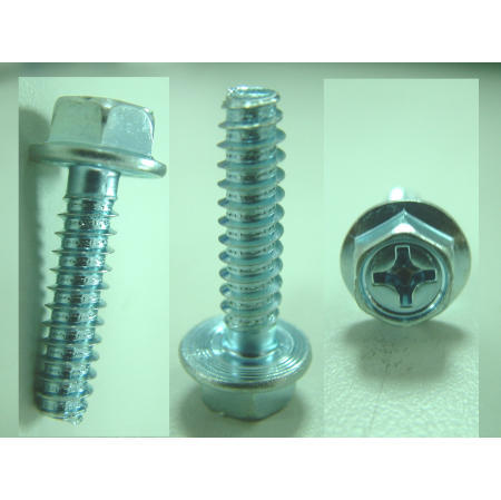 TAPPING SCREW--PHIL HEX WASHER HEAD SELF TAPPING SCREW ZINC PLATED (BLECHSCHRAUBE - PHIL HEX WASHER HEAD Blechschrauben VERZINKT)