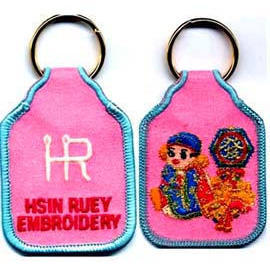 Embroidered keychain