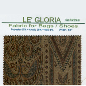 Jacquard Fabric with 67% Polyester + 28% Arcylic + 5% Wool for Bags & Shoes (Tissu Jacquard avec 67% Polyester + 28% + 5% Arcylic laine pour Sacs & Chaussure)