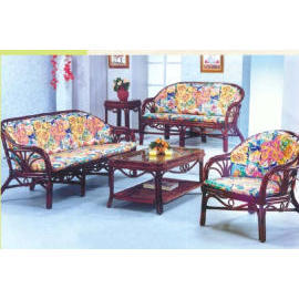 Cane Sofa Set