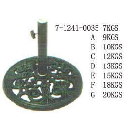 CAST IRON ROUND UMBRELLA BASE (FONTE RONDE PARAPLUIE DE BASE)