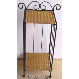 IRON AND RATTAN TELEPHONE STAND (IRON и ротанга ТЕЛЕФОН STAND)