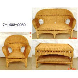 SET OF 4 RATTAN FUNITURE (SET OF 4 RATTAN FUNITURE)