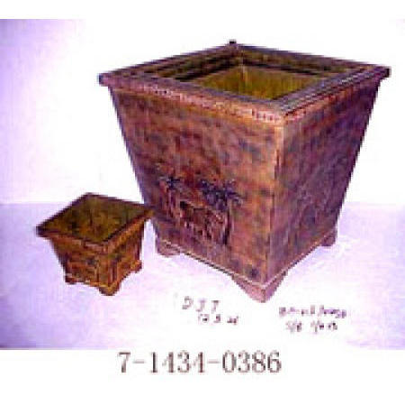 SET OF 7 ANTIQUE PLANTERS (SET OF 7 ANTIQUE PLANTERS)