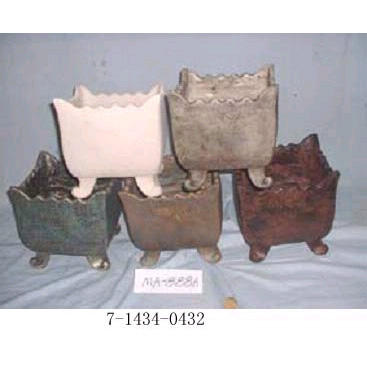 POLYRESIN PLANTERS IN 5 COLOURS (POLYRESIN PLANTERS IN 5 COLOURS)