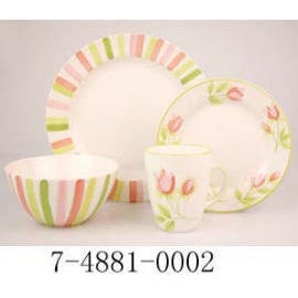 16PCS DINNER SET ,HAND-PAINTED STONEWARE (16PCS DINNER SET ,HAND-PAINTED STONEWARE)