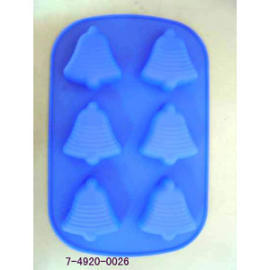 SILICONE BAKEWARE - 3 PC X`MAS JINGLE BELL CAKE FORM 125G (SILICONE BAKEWARE - 3 PC X`MAS Jingle Bell CAKE FORME 125G)