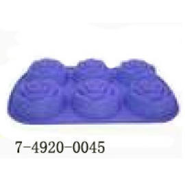 SILICONE BAKEWARE-6PC ROSE CAKE FORM 145G