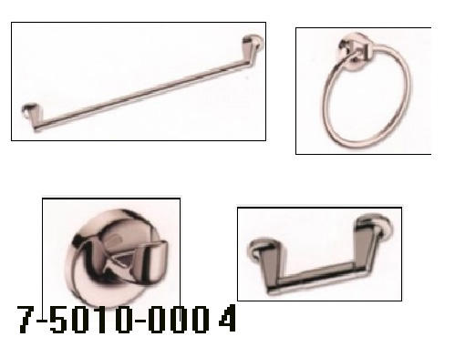 4PCS BATHROOM ACCESSORIES ABS W/CHROME FINISH (4PCS BATHROOM ACCESSORIES ABS W/CHROME FINISH)