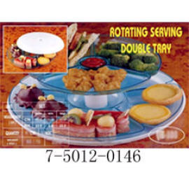 DOUBLE TOTATING SERVING TRAY (DOUBLE TOTATING SERVING TRAY)