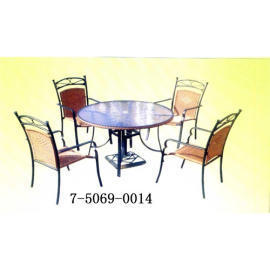 ALUMINUM TABLE AND CHAIR (ALUMINIUM DE LA TABLE ET CHAISE)